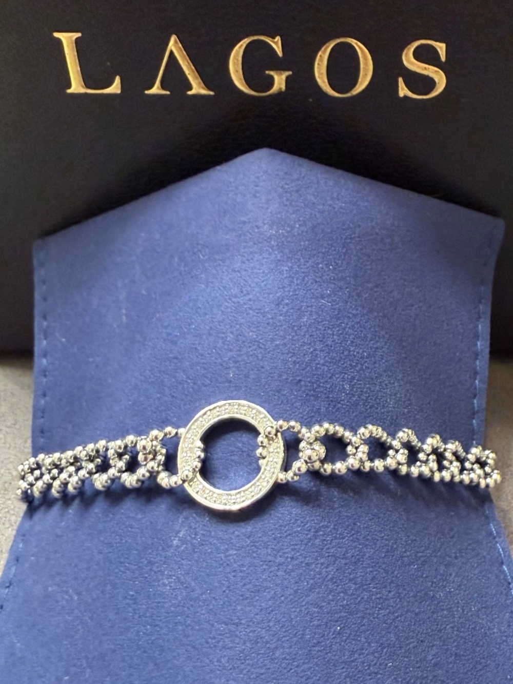 LAGOS Lagos Silver Diamond Pret-a-Porter LARGE Pendant Necklace